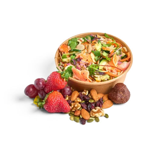 Health Kick Salad Box - Nuts, Bliss Ball,  Fruit
