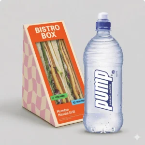 Packed Sandwiches & Bottle of Water