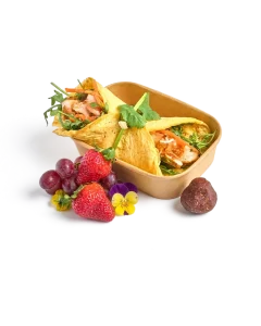 Low Carb - Omelette Chicken Wrap Box, Bliss Ball & Seasonal  Fruit