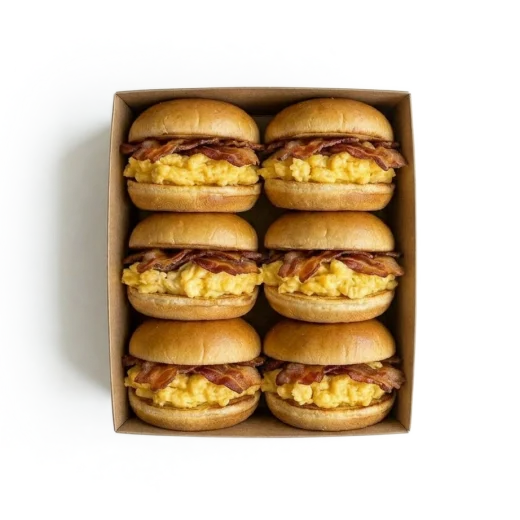 Maple glazed baocn, egg, milk bun